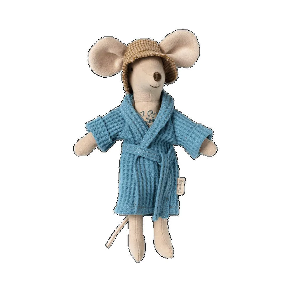 Maileg bathrobe - dusty blue